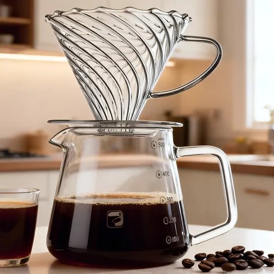 Kit passador de café iCoffee V01 (coador + jarra de vidro, 500 ml)